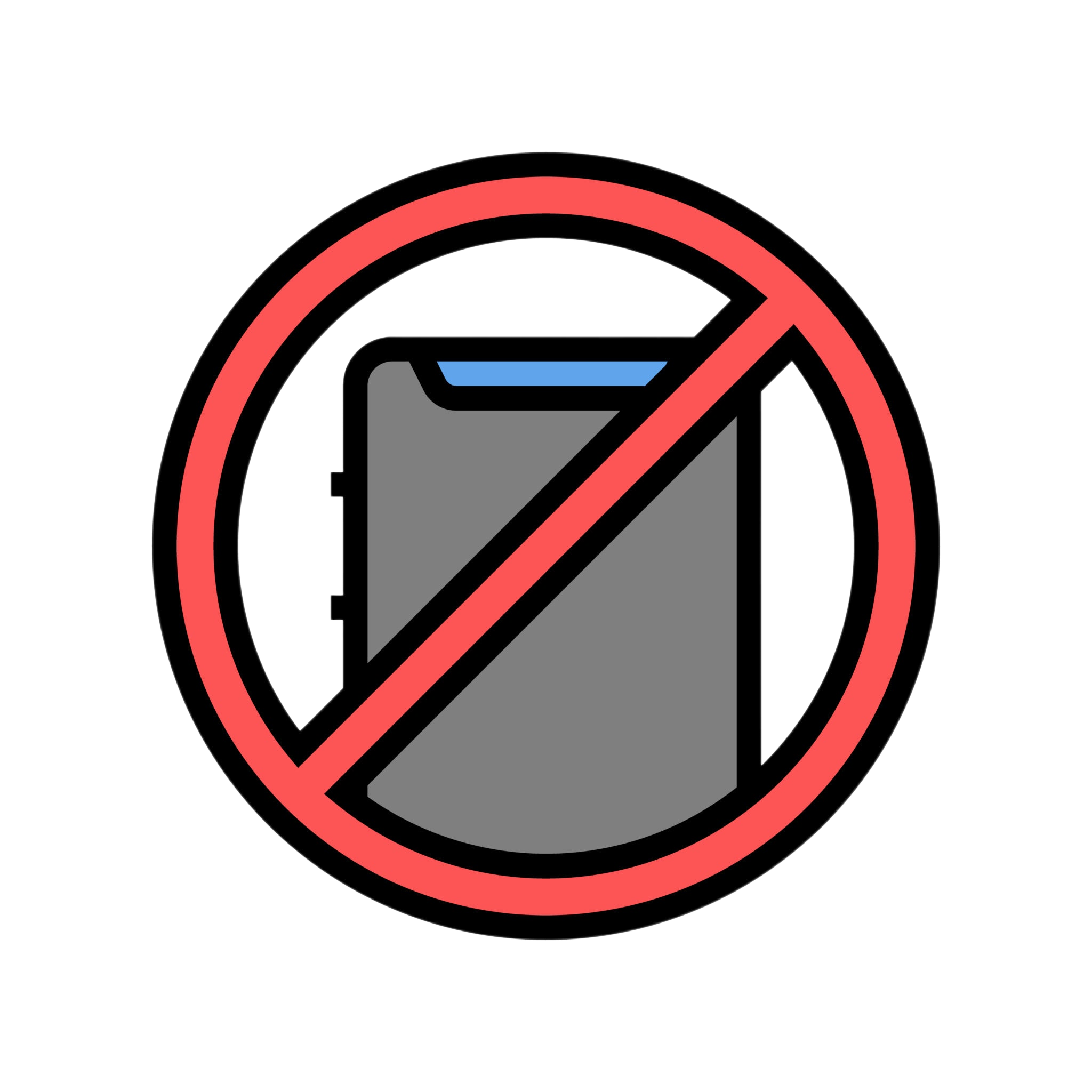 phone crossed out mark color icon vector illustration (Provided by Getty Images)